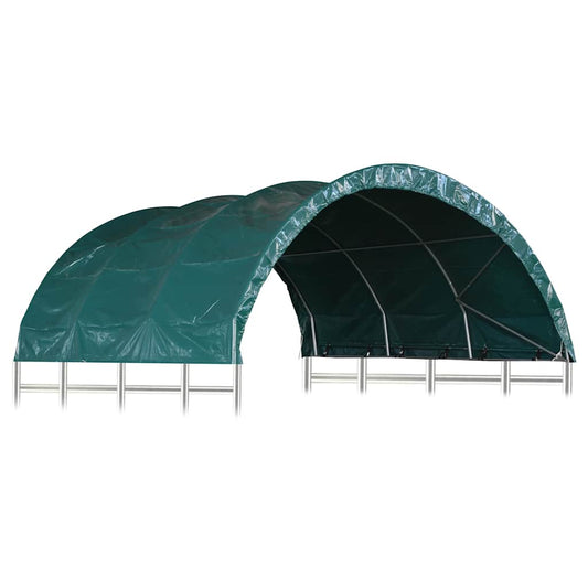vidaXL Livestock Tent PVC 3,7x3,7 m Green