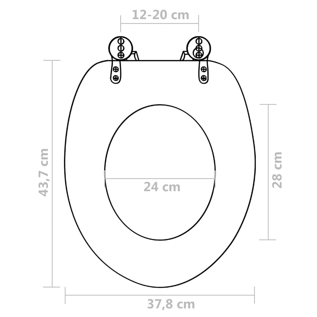 vidaXL WC Toilet Seats with Lid 2 pcs MDF Blue Water Drop Design