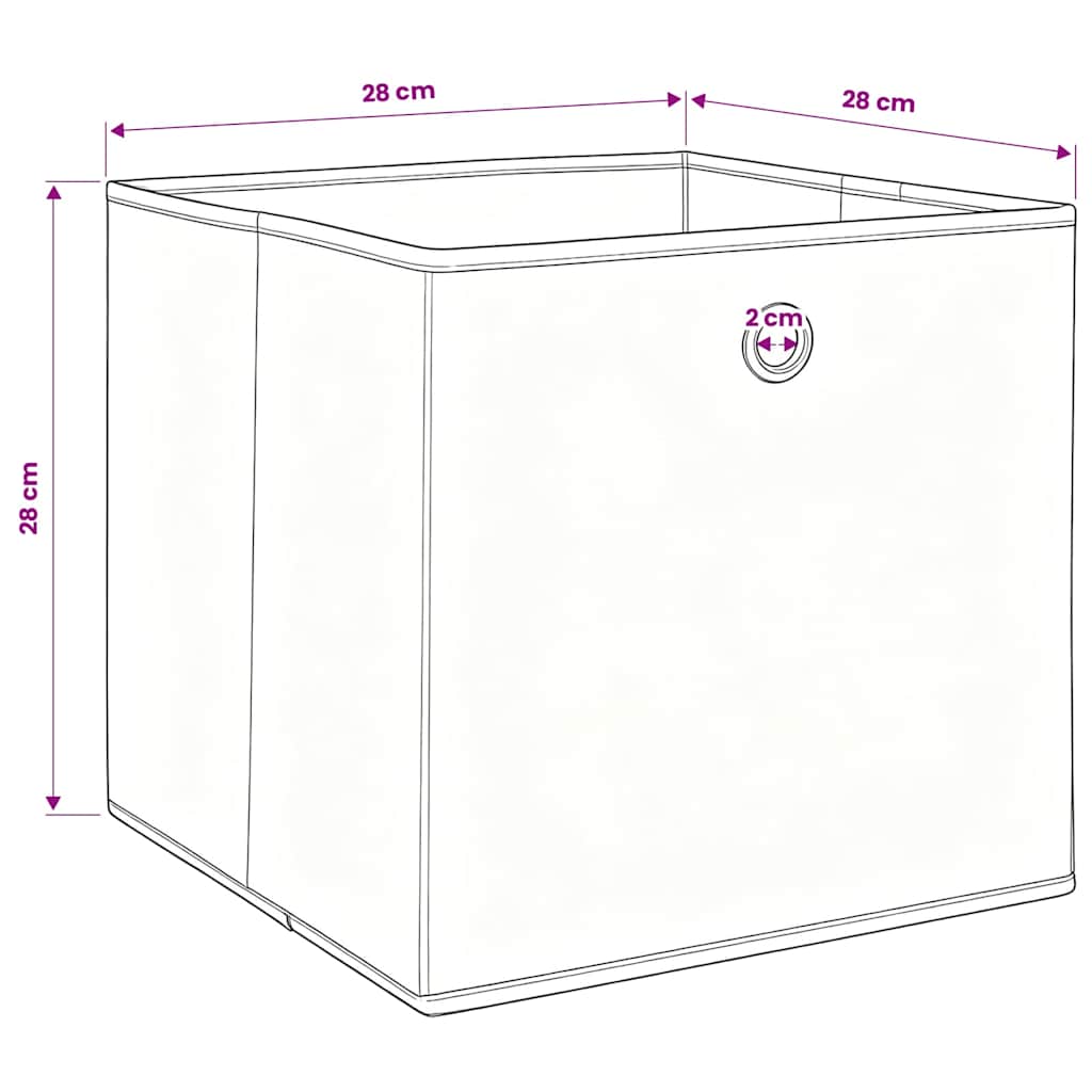 vidaXL Storage Boxes 4 pcs Non-woven Fabric 28x28x28 cm Baby Blue