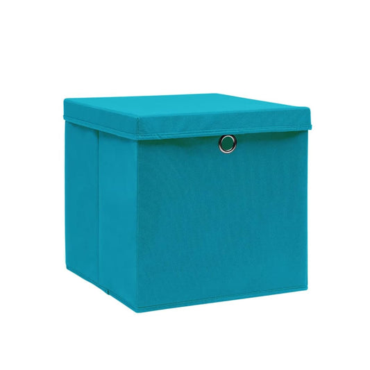 vidaXL Storage Box | Set of 4 | Baby blue | Non-woven fabric | Medium