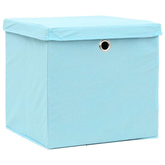 vidaXL Storage Box | Set of 10 | Baby blue | Non-woven fabric | Small | Foldable