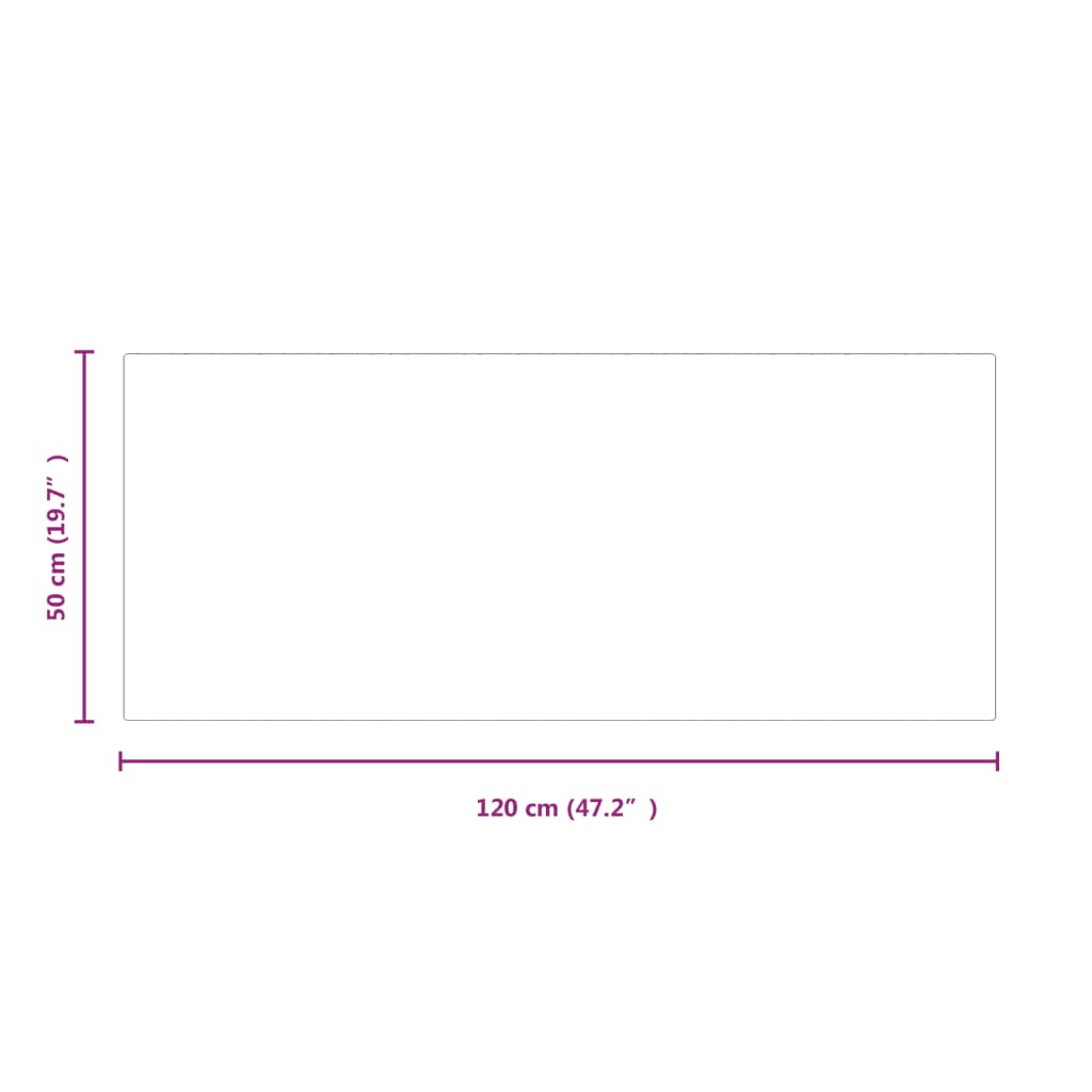vidaXL Fireplace Glass Plate Rectangular 120x50 cm