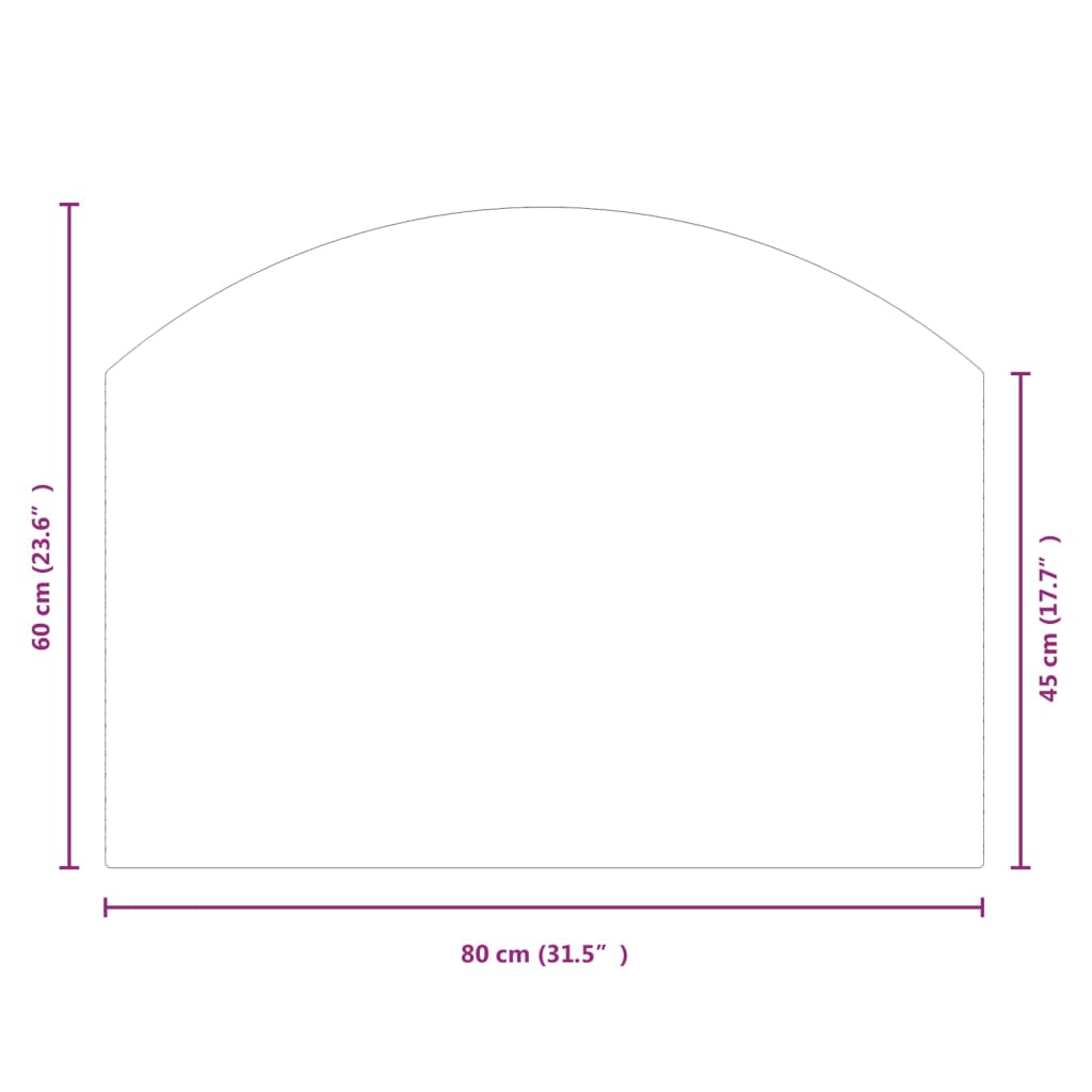 vidaXL Fireplace Glass Plate 80x60 cm
