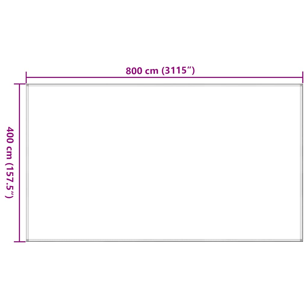 vidaXL Tent Carpet 400x800 cm Anthracite HDPE