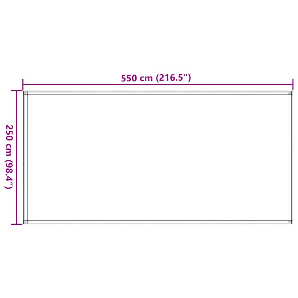 vidaXL Tent Carpet 250x550 cm Dark Green HDPE