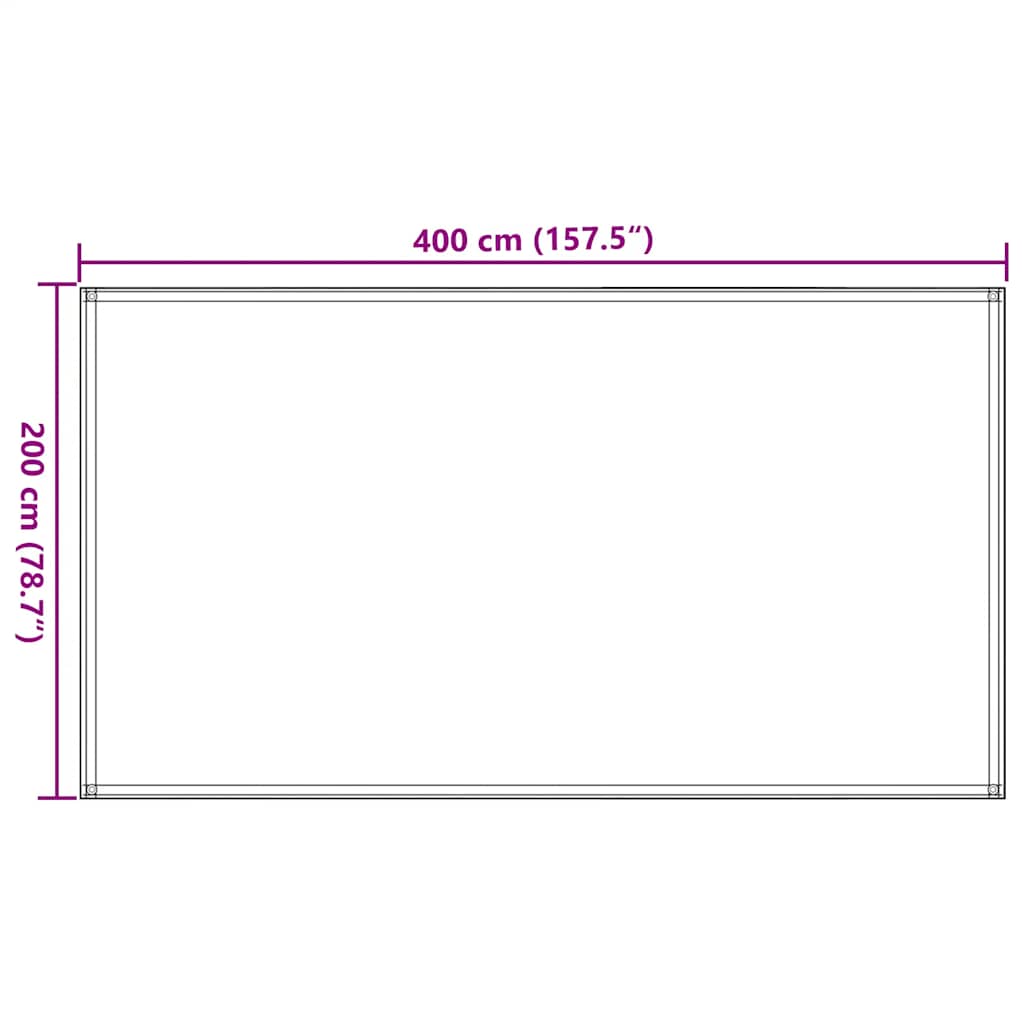 vidaXL Tent Carpet 200x400 cm Black