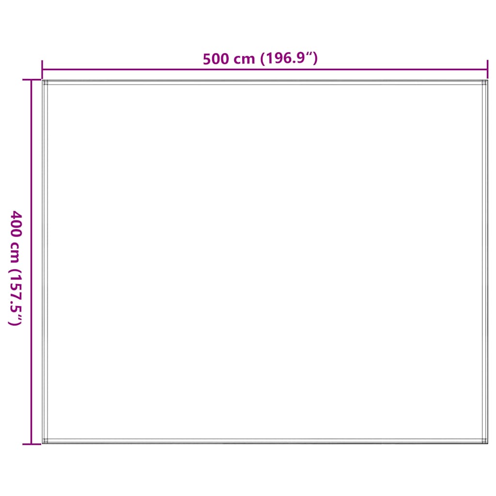 310792 vidaXL Tent Carpet 400x500 cm Black
