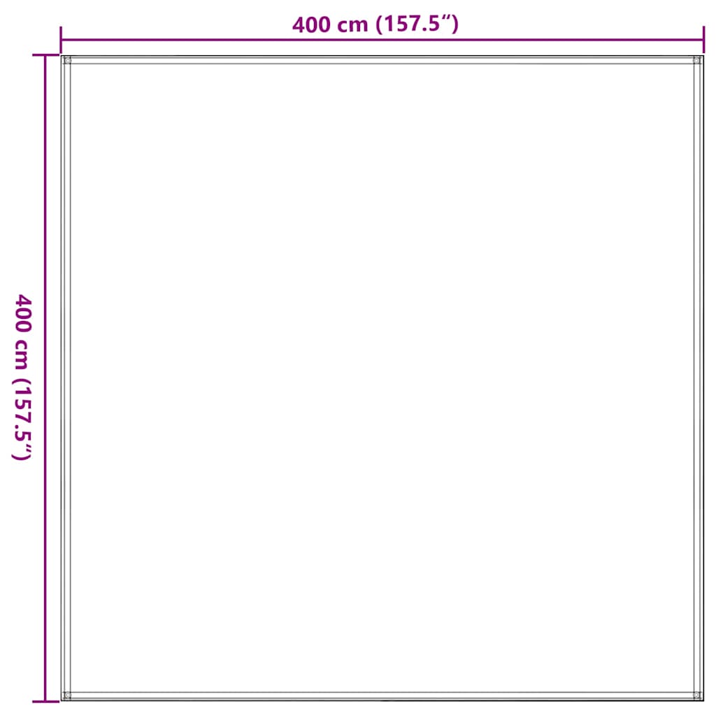 310811 vidaXL Tent Carpet 400x400 cm Brown