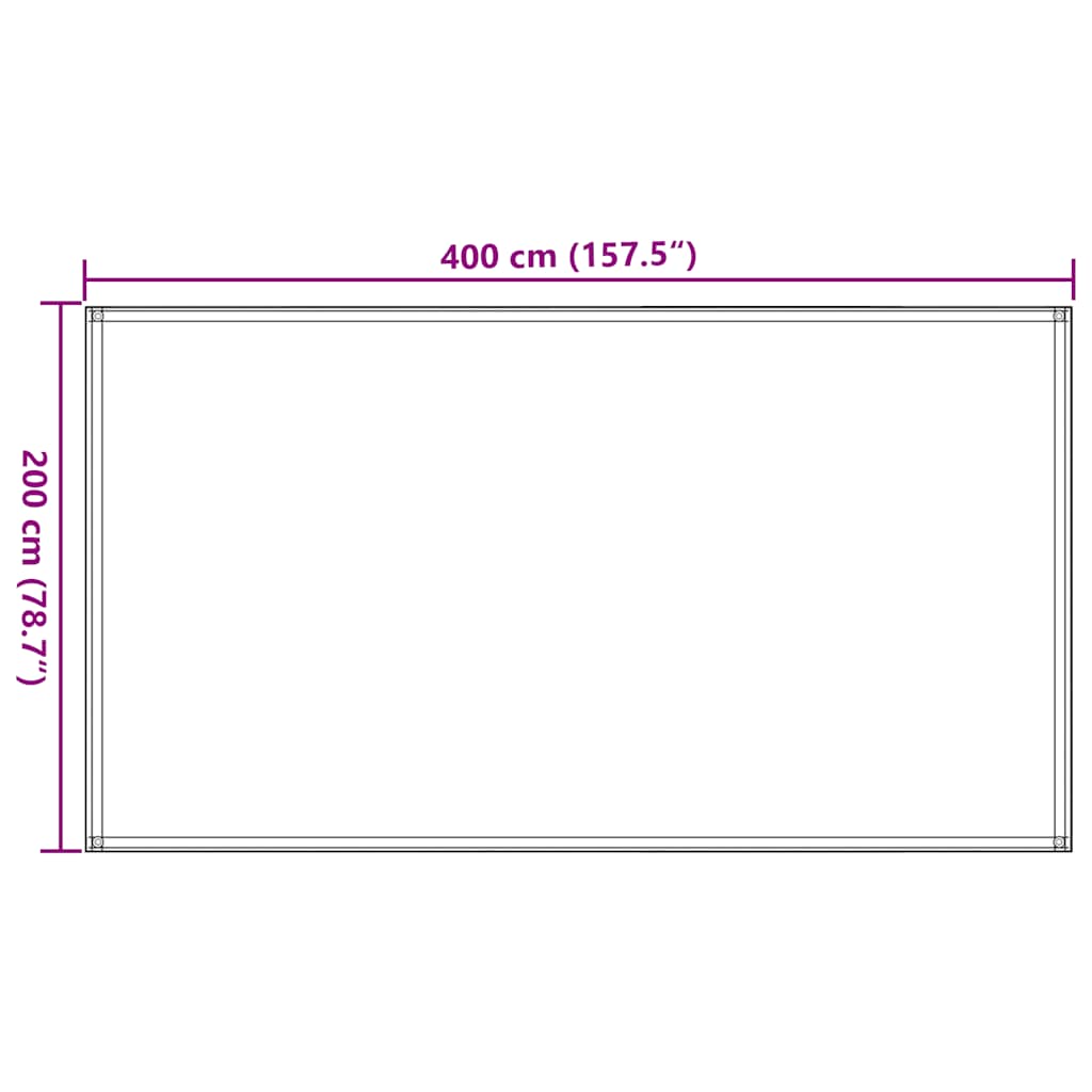 310818 vidaXL Tent Carpet 200x400 cm Anthracite and White