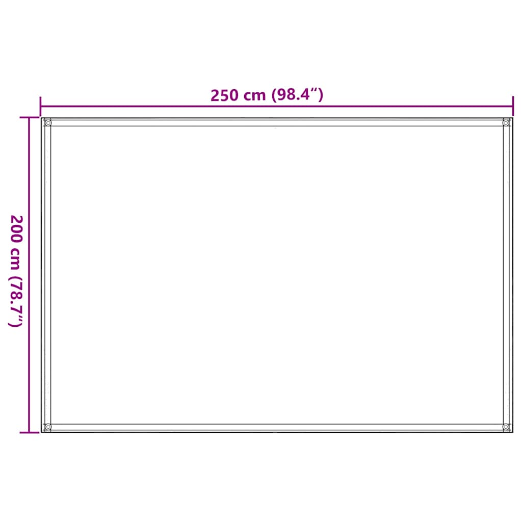 vidaXL Tent Carpet 250x200 cm Anthracite and White