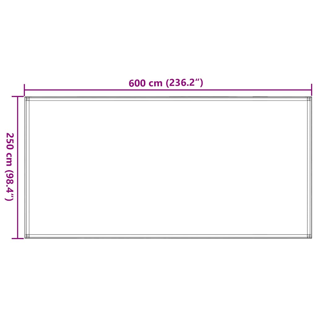 vidaXL Tent Carpet 250x600 cm Anthracite and White