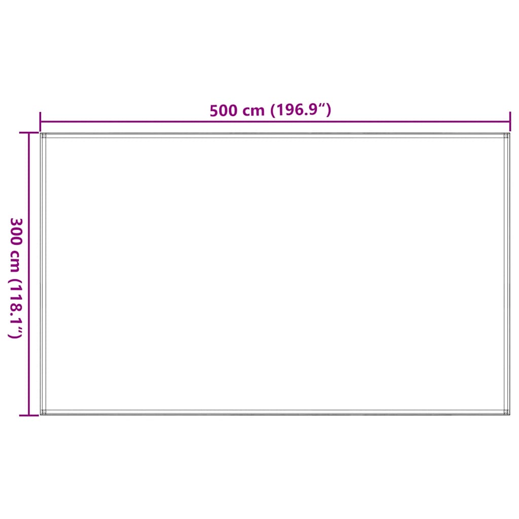 vidaXL Tent Carpet 300x500 cm Anthracite and White
