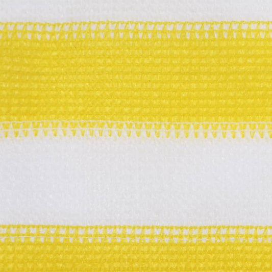 vidaXL Balcony Screen Yellow and White 120x600 cm HDPE