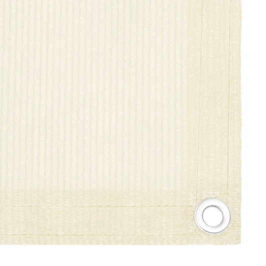 vidaXL Balcony Screen Cream 90x400 cm HDPE