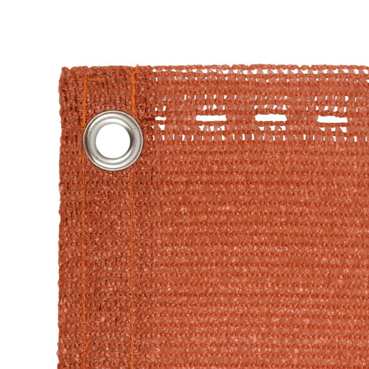 vidaXL Balcony Screen Orange 120x500 cm HDPE