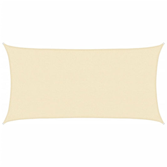 vidaXL Sunshade Sail 160 g/m² Cream 2x3.5 m HDPE