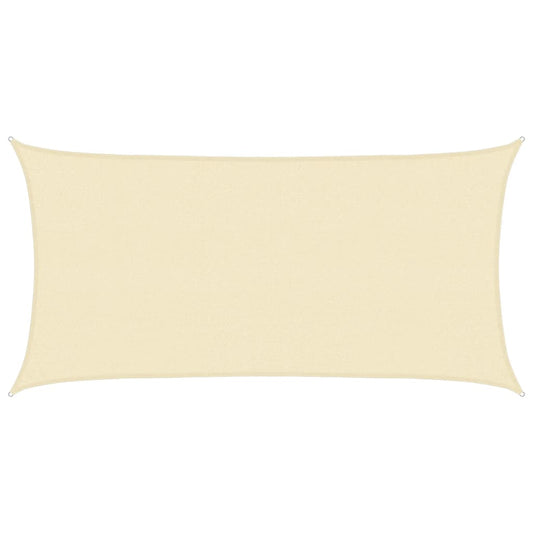 vidaXL Sunshade Sail 160 g/m² Cream 2.5x5 m HDPE