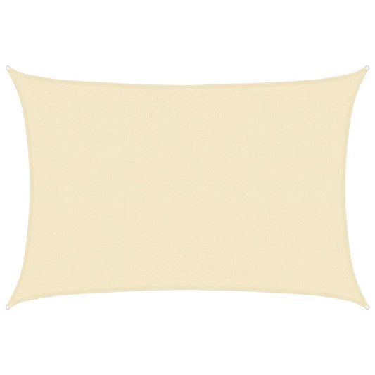 vidaXL Sunshade Sail 160 g/m² Cream 3.5x5 m HDPE