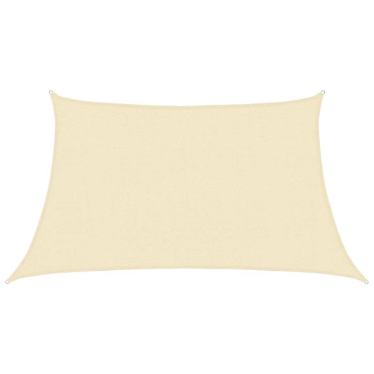 vidaXL Sunshade Sail 160 g/m² Cream 3/4x2 m HDPE