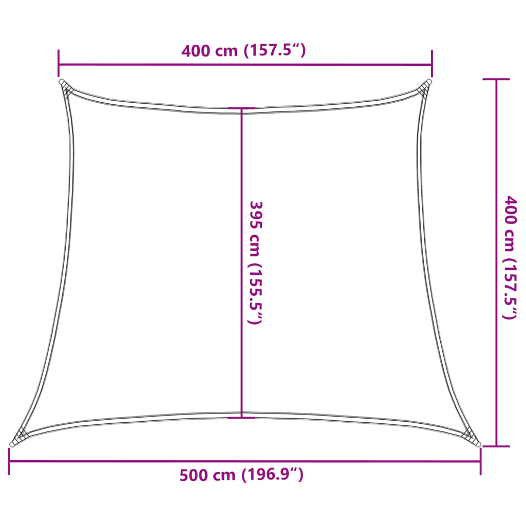 vidaXL Sunshade Sail 160 g/m² White 4/5x4 m HDPE