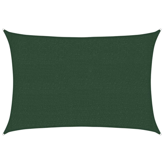 vidaXL Sunshade Sail 160 g/m² Dark Green 2.5x4 m HDPE