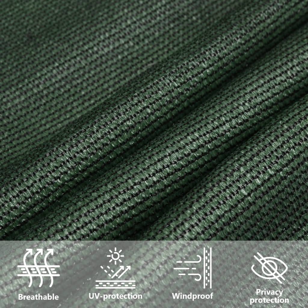 vidaXL Sunshade Sail 160 g/m² Dark Green 4x4x5.8 m HDPE