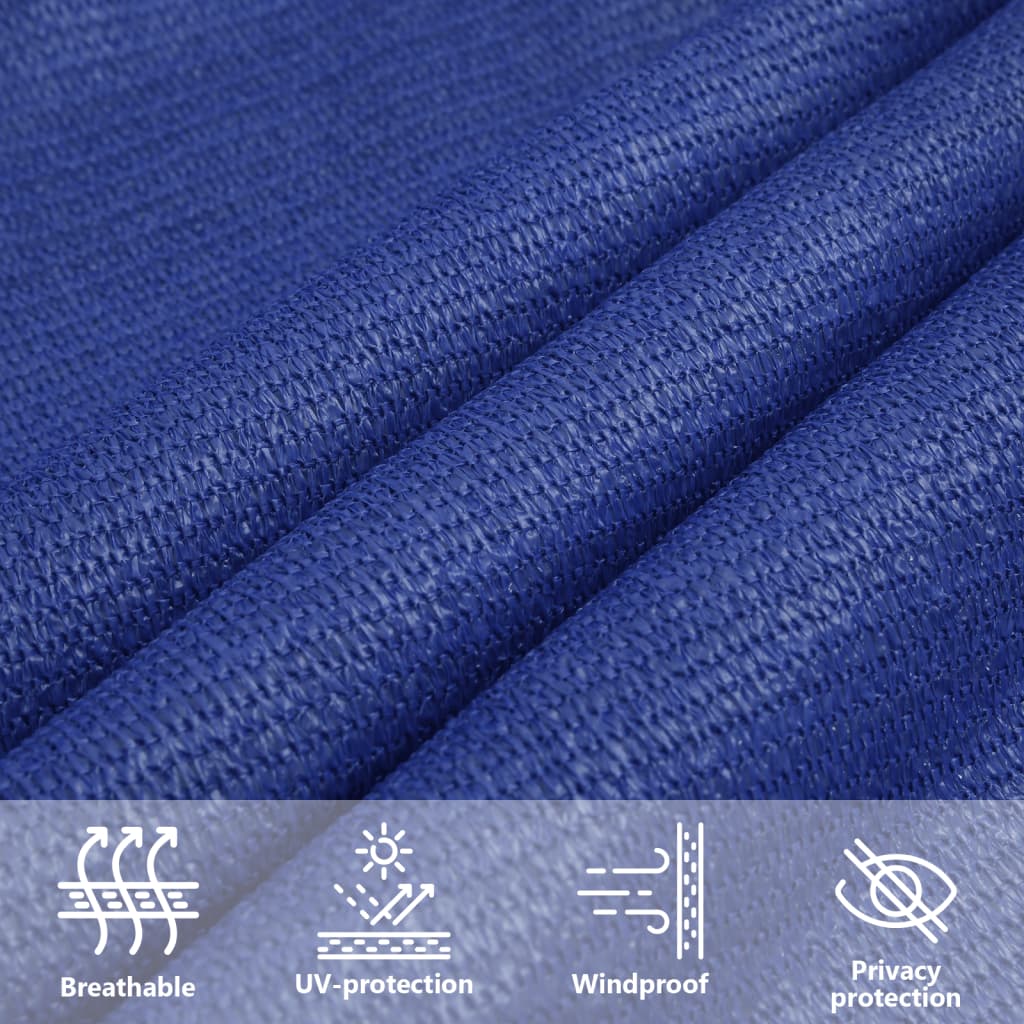 vidaXL Sunshade Sail 160 g/m² Blue 2x2 m HDPE
