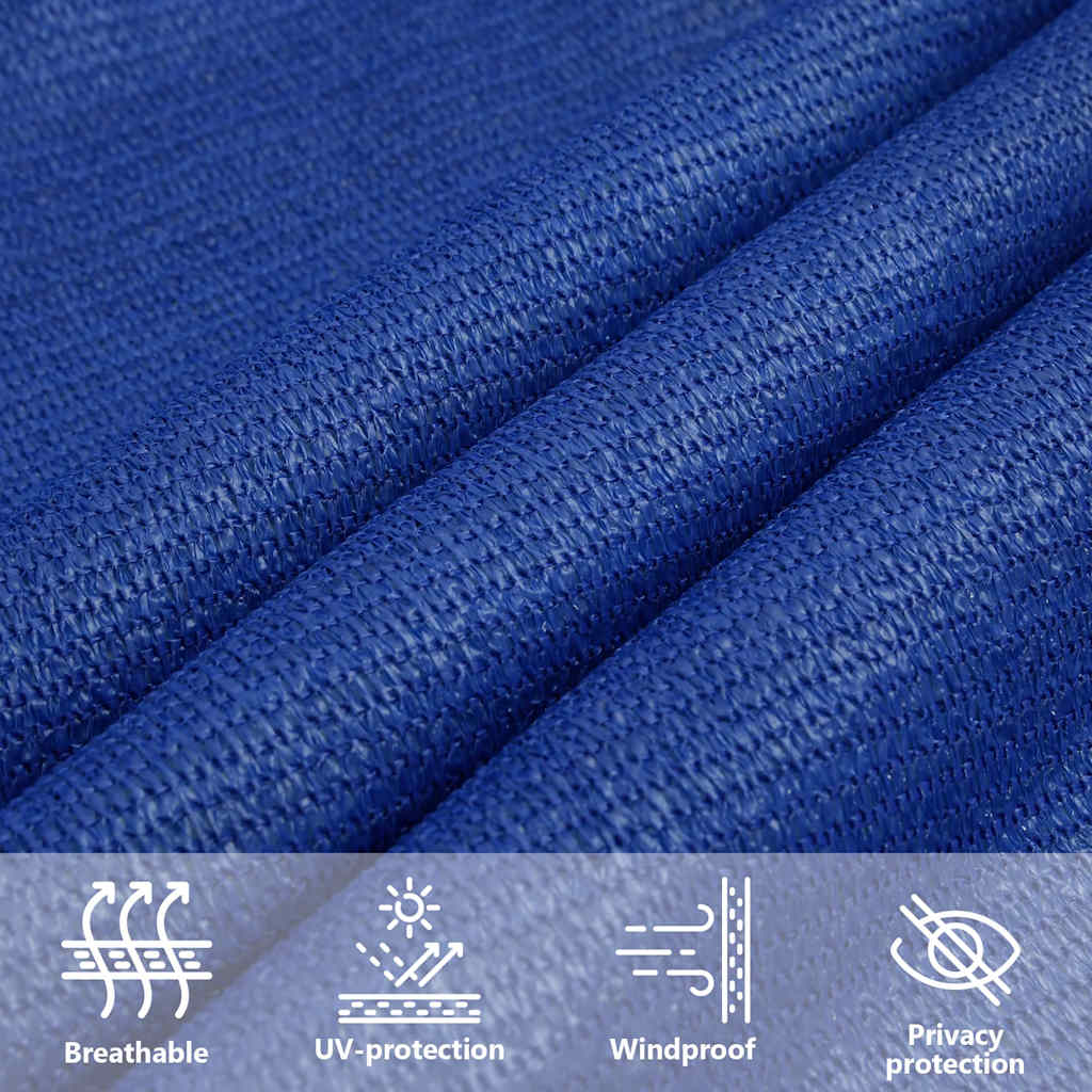 vidaXL Sunshade Sail 160 g/m² Blue 2x2.5 m HDPE