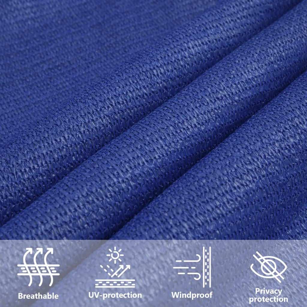 vidaXL Sunshade Sail 160 g/m² Rectangular Blue 6x8 m HDPE