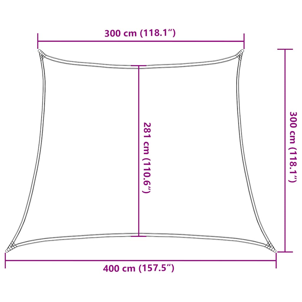vidaXL Sunshade Sail 160 g/m² Trapezium Blue 3/4x3 m HDPE