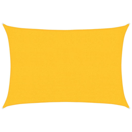 311563 vidaXL Sunshade Sail 160 g/m² Yellow 2,5x3,5 m HDPE