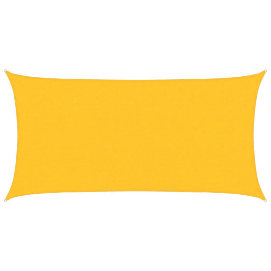 vidaXL Sunshade Sail 160 g/m² Yellow 2.5x4.5 m HDPE