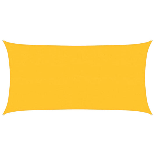 vidaXL Sunshade Sail 160 g/m² Yellow 2.5x5 m HDPE