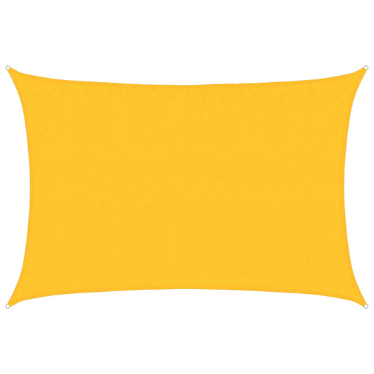 vidaXL Sunshade Sail 160 g/m² Rectangular Yellow 3.5x5 m HDPE