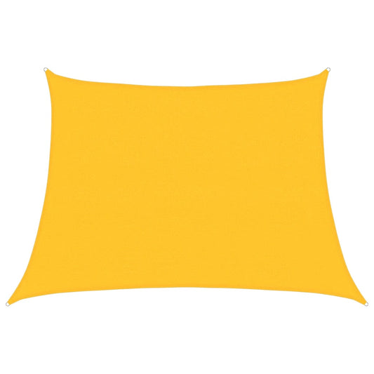 vidaXL Sunshade Sail 160 g/m² Trapezium Yellow 4/5x3 m HDPE