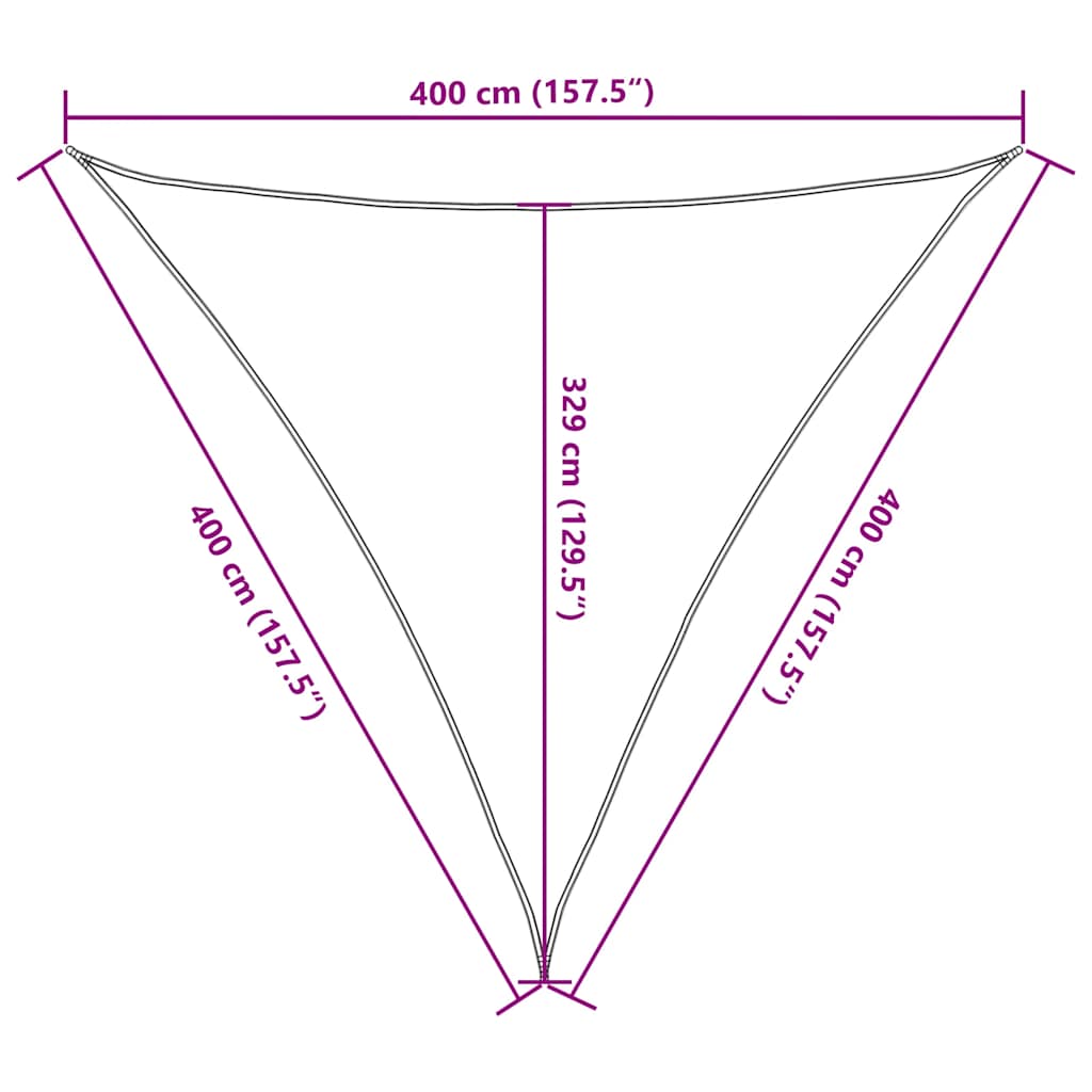 vidaXL Sunshade Sail 160 g/m² Red 4x4x4 m HDPE