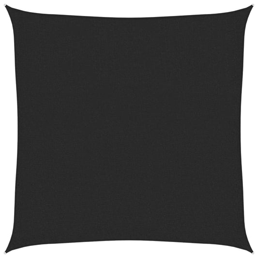 vidaXL Sunshade Sail 160 g/m² Black 3.6x3.6 m HDPE