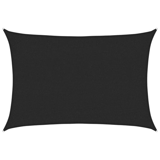 vidaXL Sunshade Sail 160 g/m² Black 2x3 m HDPE