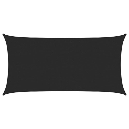 vidaXL Sunshade Sail 160 g/m² Black 2x3.5 m HDPE