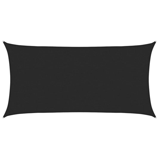 vidaXL Sunshade Sail 160 g/m² Black 2x4 m HDPE