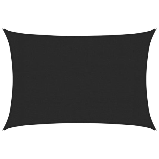 vidaXL Sunshade Sail 160 g/m² Black 3x4 m HDPE