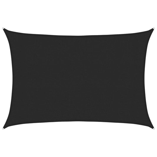 vidaXL Sunshade Sail 160 g/m² Black 3x4.5 m HDPE