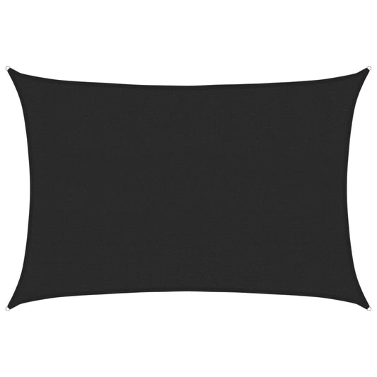 vidaXL Sunshade Sail 160 g/m² Black 3x5 m HDPE