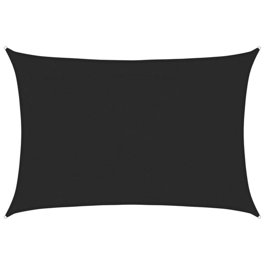 vidaXL Sunshade Sail 160 g/m² Black 4x6 m HDPE