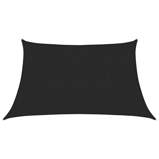 vidaXL Sunshade Sail 160 g/m² Black 3/4x2 m HDPE