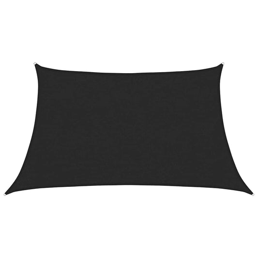311763 vidaXL Sunshade Sail 160 g/m² Black 3/4x2 m HDPE