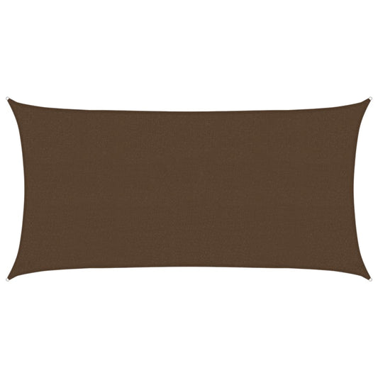 vidaXL Sunshade Sail 160 g/m² Brown 2.5x4.5 m HDPE