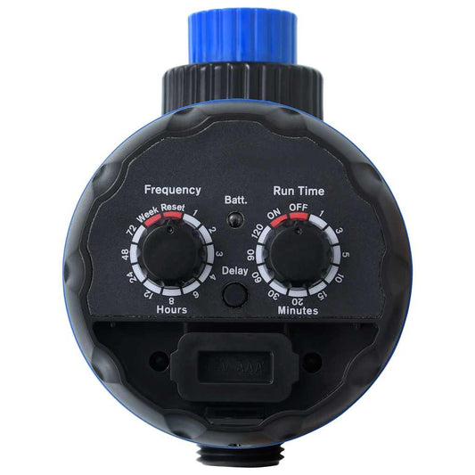 147888 vidaXL Single Outlet Water Timer with Ball Valves