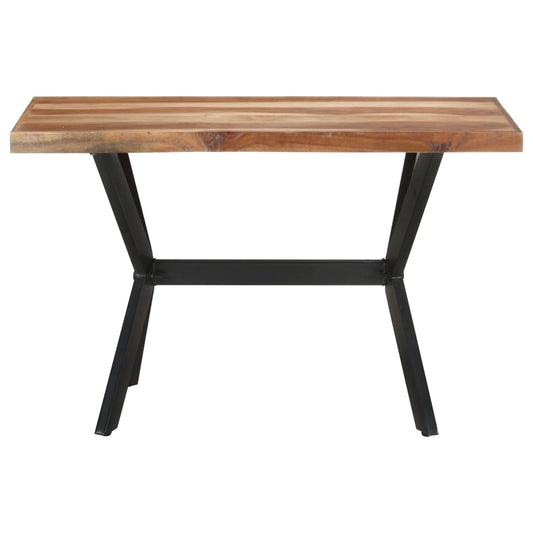 321545 vidaXL Dining Table 120x60x75 cm Solid Wood with Honey Finish