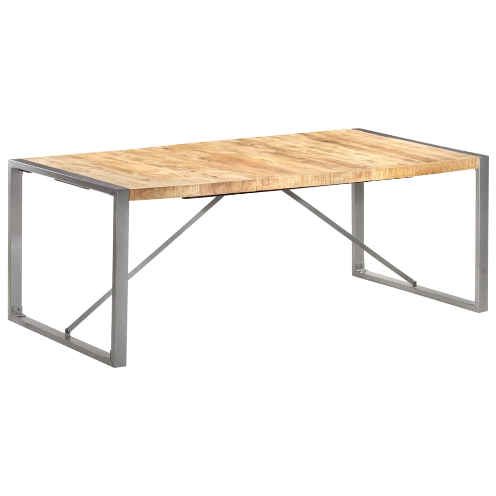 321565 vidaXL Dining Table 200x100x75 cm Solid Rough Mango Wood